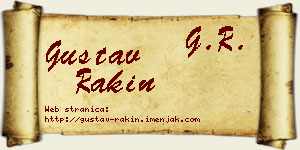 Gustav Rakin vizit kartica